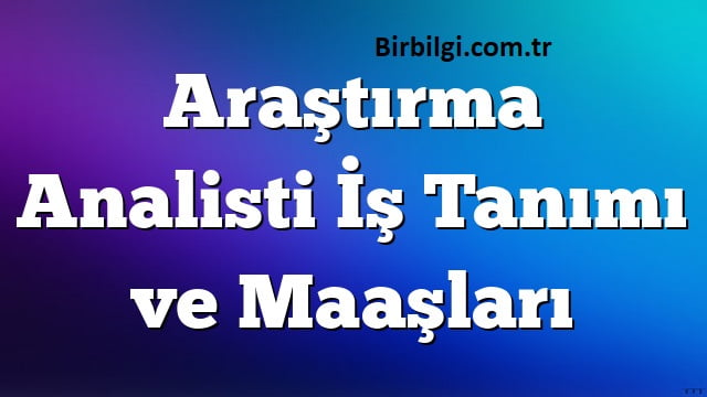 Yeni mezun iş analistlerinin maaşları